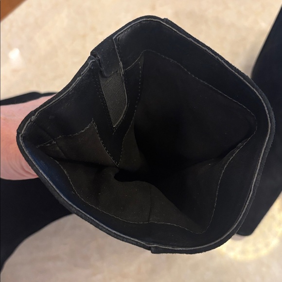 Sam Edelman knee high suede boots with chunky angled unique heel size 8 - Picture 9 of 15